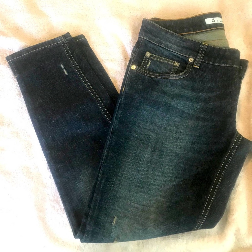 Department 5 Denim Ankle Length Distressed Jeans